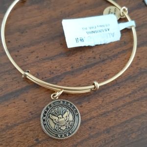 Navy Alex and Ani Charm Braclet